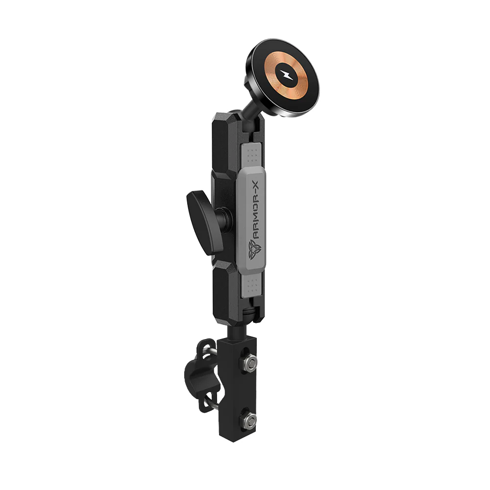 P8MS03 | Heavy-Duty U-Bolt Bar Mount | ⌀12-35mm | MagSafe / Pixelsnap 15W Fast Charger | ONE-LOCK for iPhone & Smartphone - Image 9