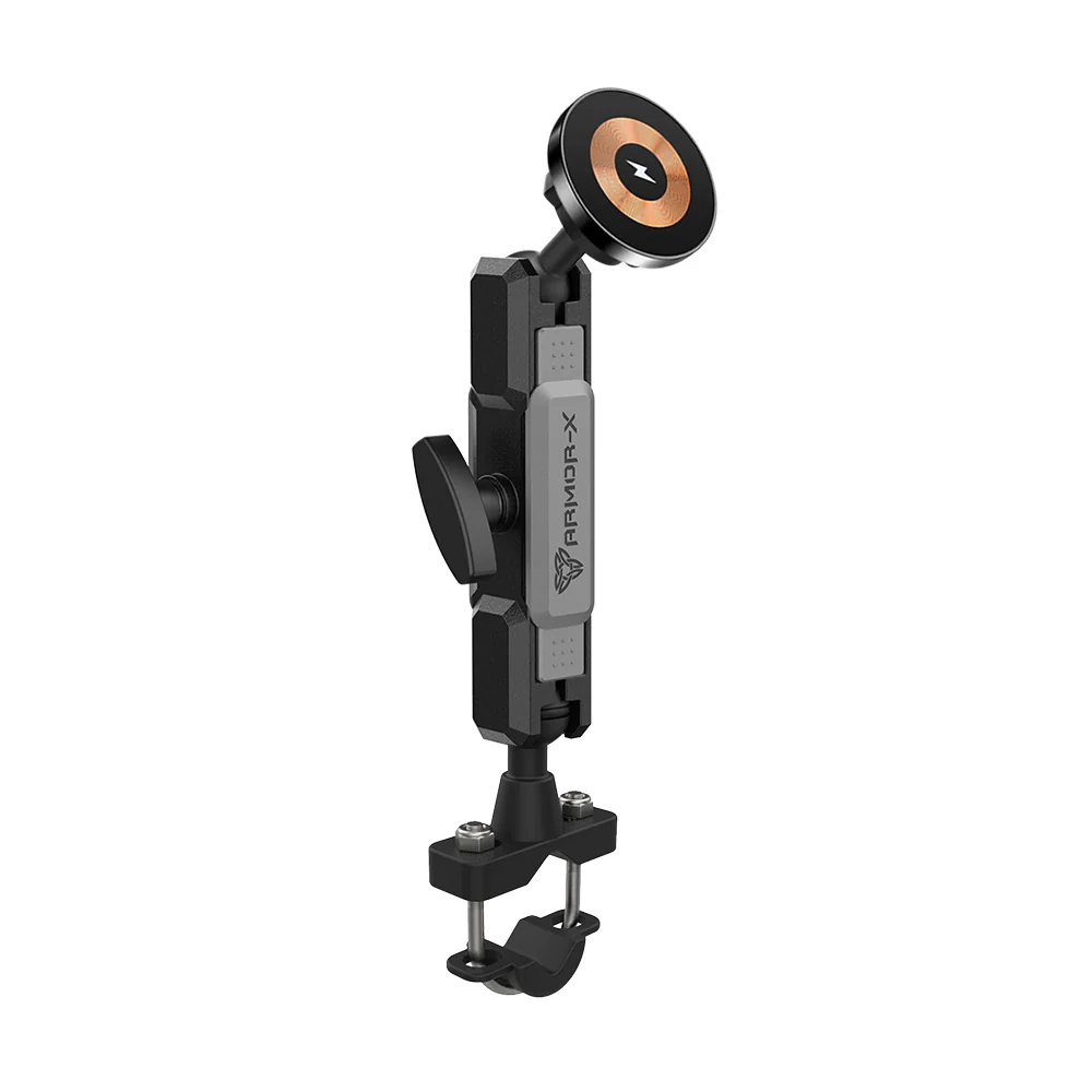 P9MS03 | Heavy-Duty U-Bolt Bar Mount | ⌀12-35mm | MagSafe / Pixelsnap 15W Fast Charger | ONE-LOCK for iPhone & Smartphone - Image 9