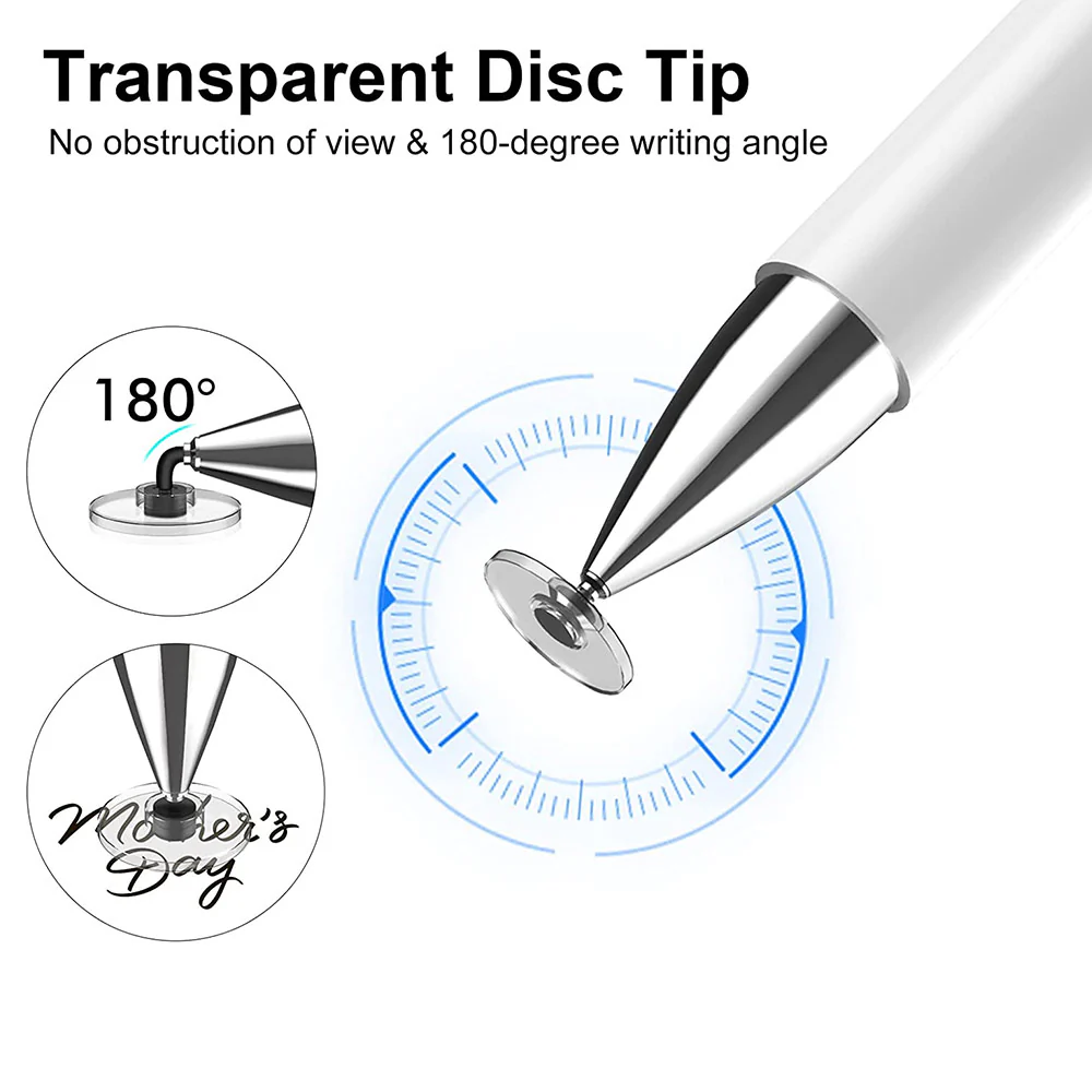 PEN-02 | 3-in-1 Magnetic Stylus Pens with Fibber Stylus & Disc Pen & Gel Pen | for iOS / Android / Windows - Image 4