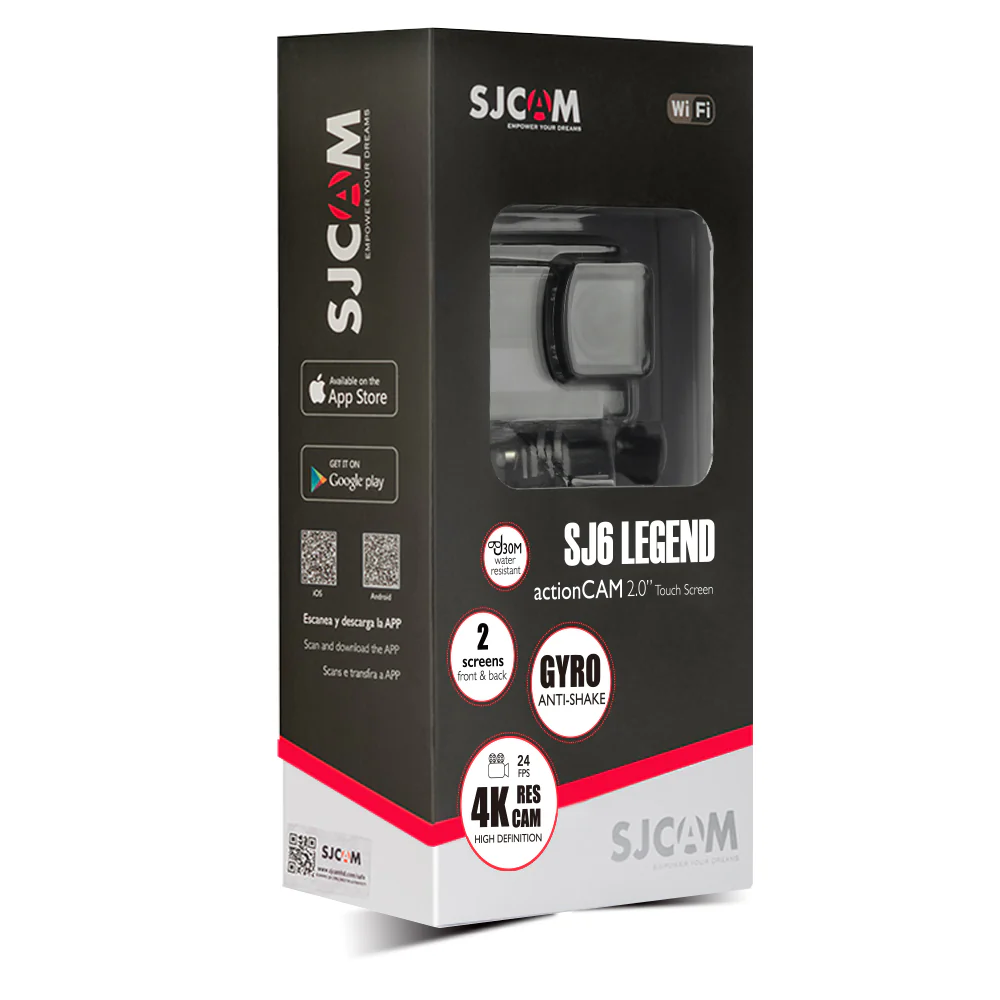 PHT-CAM-SJ6-SJCAM Legend SJ6 Action Camera with 2" Dual LCD Touch Screen 1080p Resolution-Black - Image 4