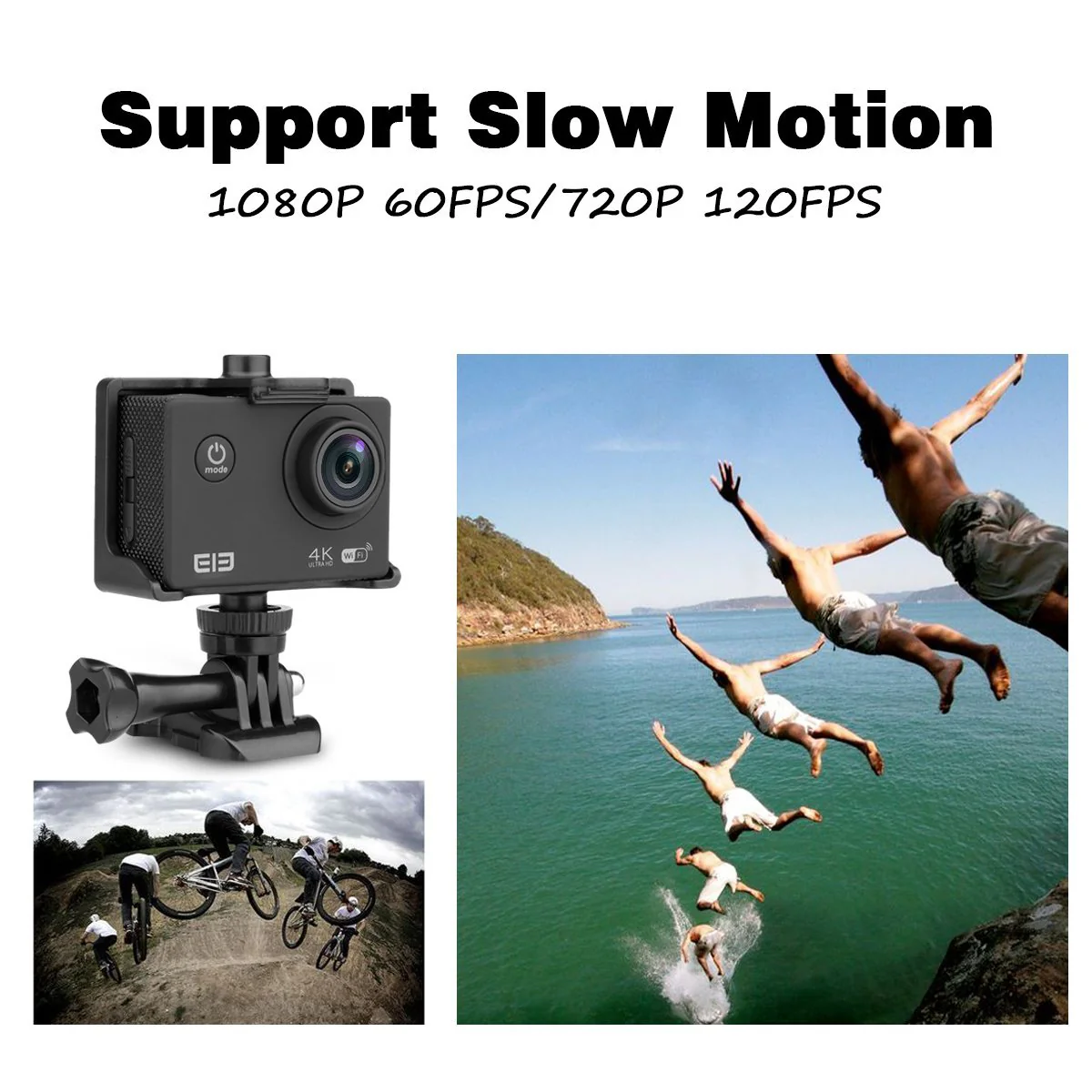 PHT-ELE-EPR-BK Elephone ELE Explorer 4K Ultra HD WiFi Action Camera - Image 7
