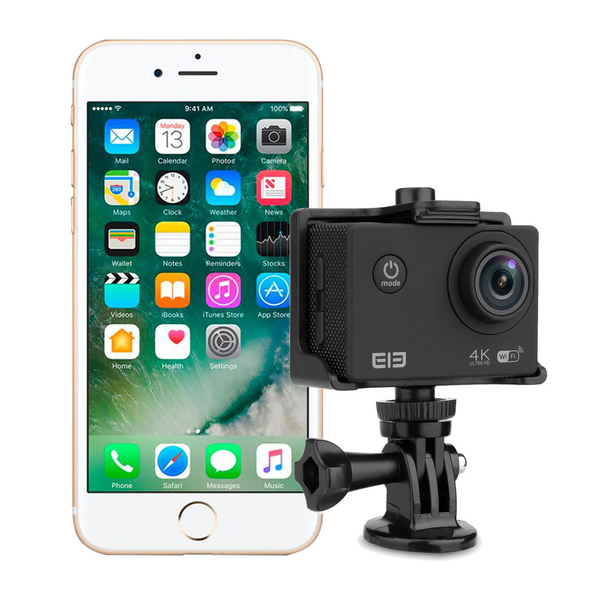 PHT-ELE-EPR-BK Elephone ELE Explorer 4K Ultra HD WiFi Action Camera - Image 9