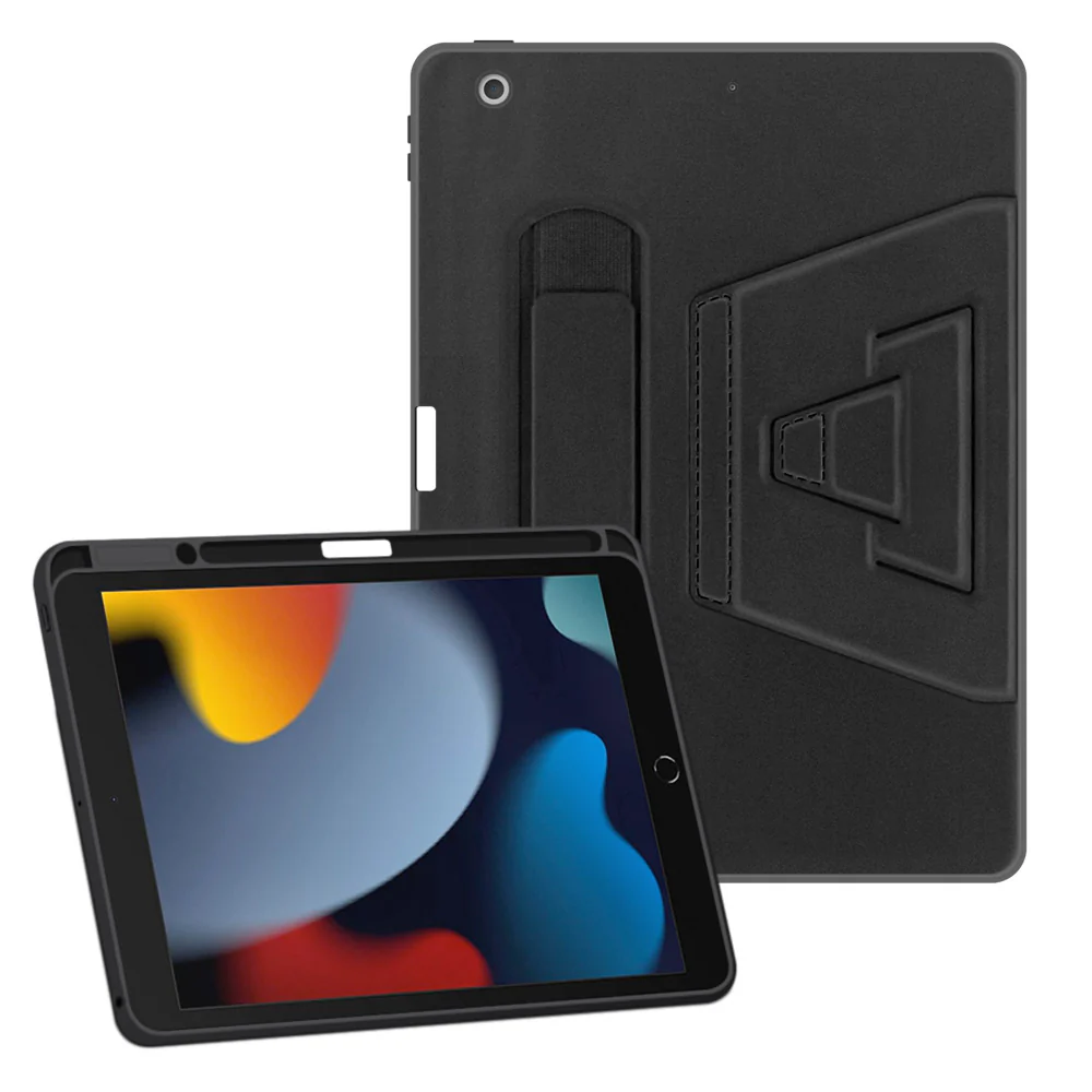 PKN-iPad-N3 | iPad 10.2 (7th & 8th & 9th Gen.) 2019 / 2020 / 2021 | Shockproof Case with Hand Strap and Kick-Stand