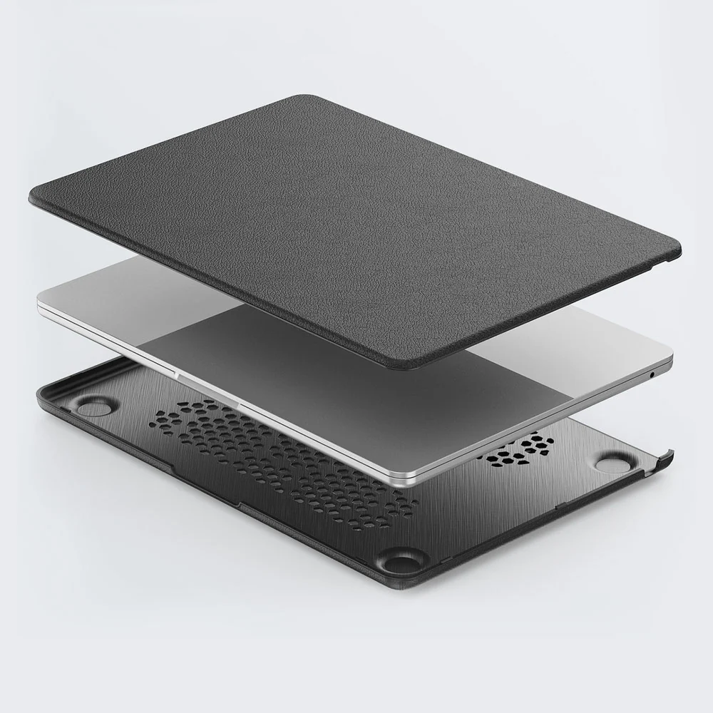 PUC-MB-A15 | MacBook Air 15" 2023 / 2024 / 2025 / 2026 (M2 A2941 / M3 A3114 / M4 A3241 / M5 A3448) | PU Leather Hard Shell Dual Layer Protective Cover - Image 2