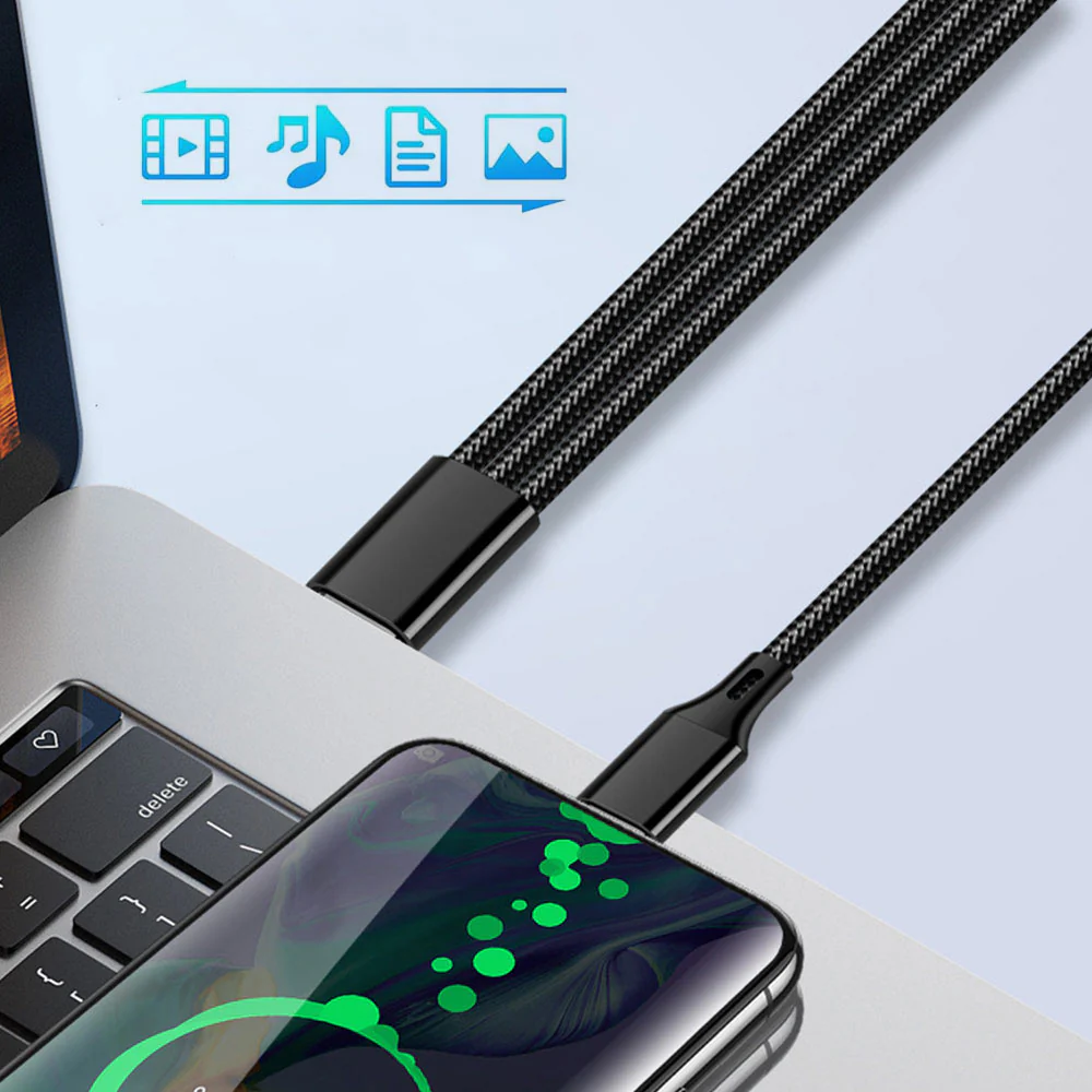 PWR-CB | 2 Meter / 1.2 Meter 3-in-1 Cable | USB-C • Micro • Lightning - Image 3