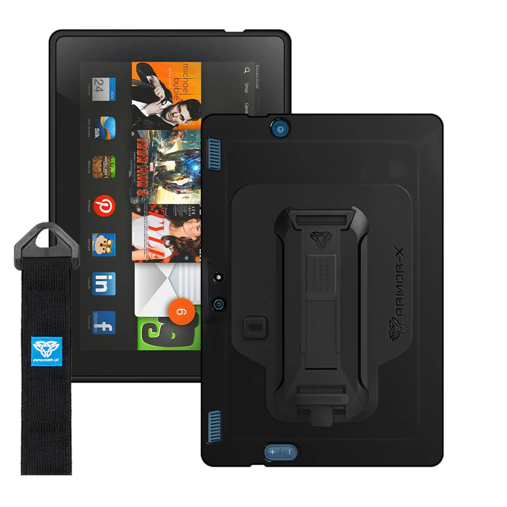 PXS-AZ01-8.9 | Amazon Kindle Fire HDX 8.9 | Shockproof Case w/ Kickstand & hand strap & X-Mount - Image 11