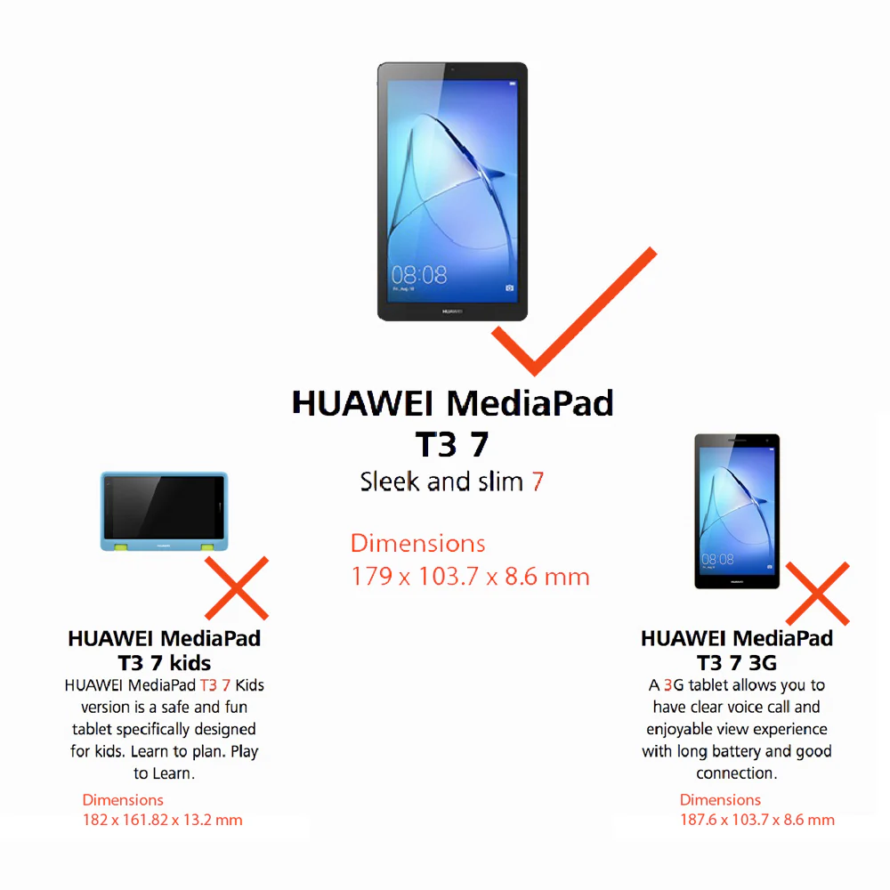 PXS-HW22 | Huawei MediaPad T3 7.0 | Shockproof Case w/ Kickstand & hand strap & X-Mount - Image 10