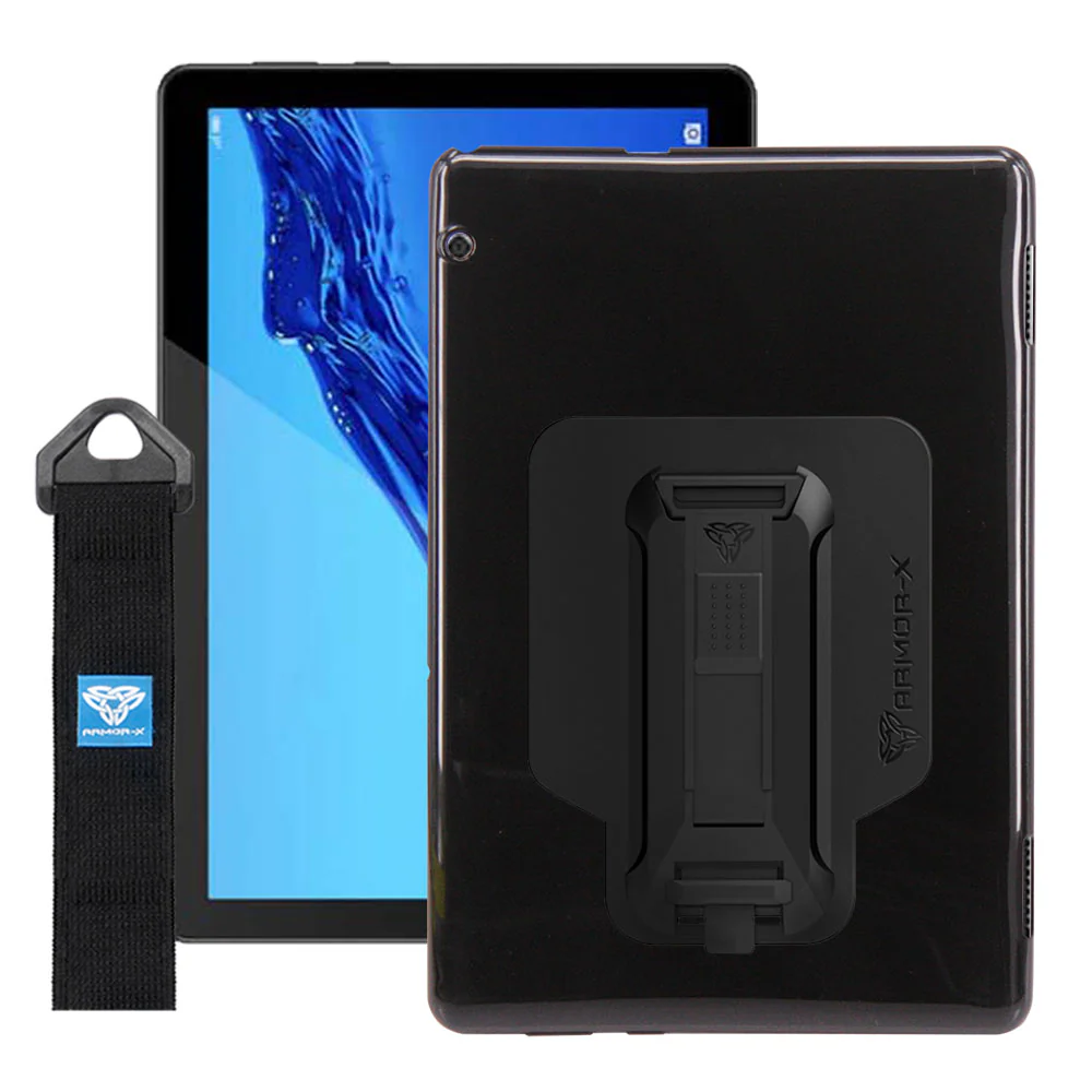 PXS-HW30 | Huawei MediaPad T5 10.1 | Shockproof Case w/ Kickstand & hand strap & X-Mount