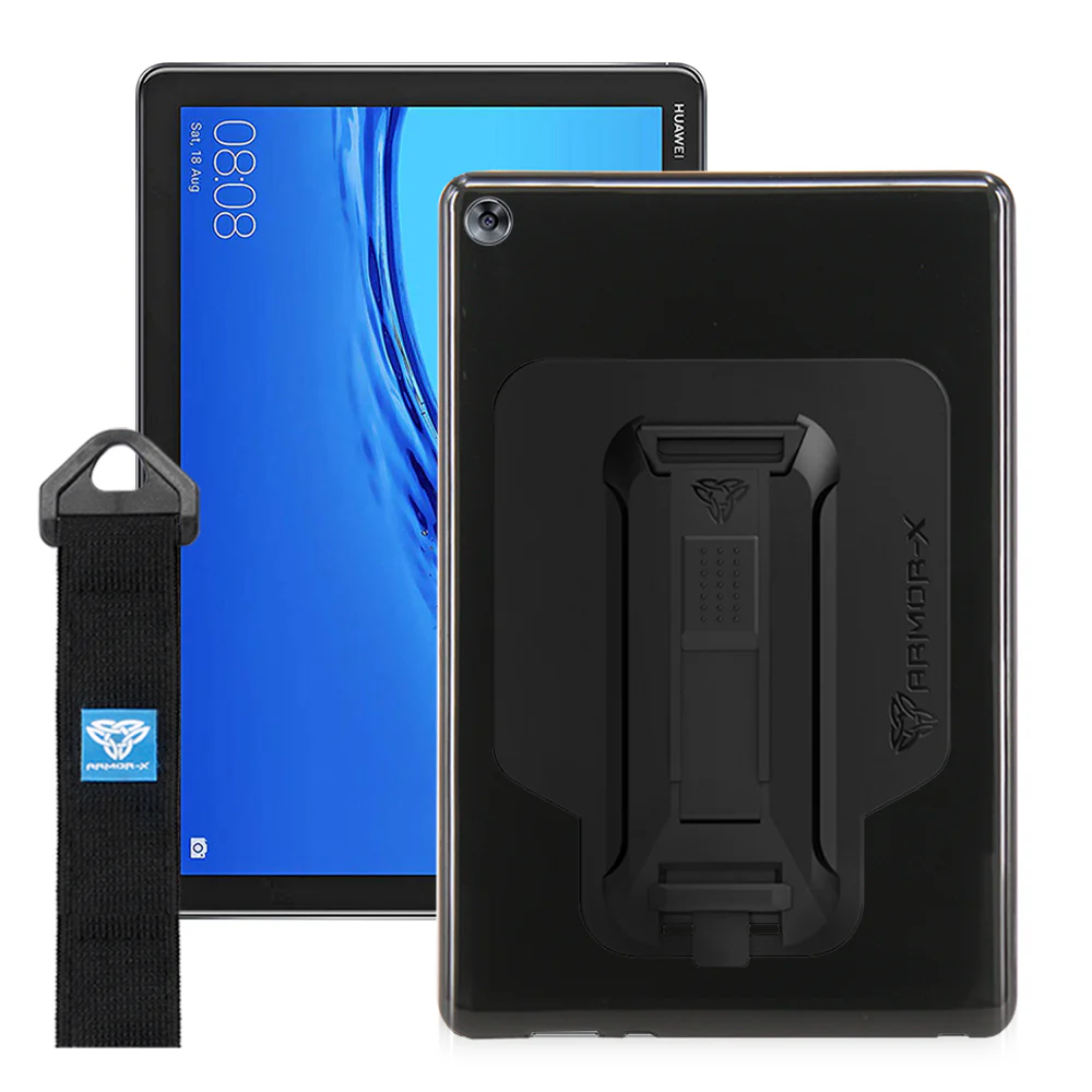 PXS-HW31 | Huawei MediaPad M5 lite 10.1 | Shockproof Case w/ Kickstand & hand strap & X-Mount