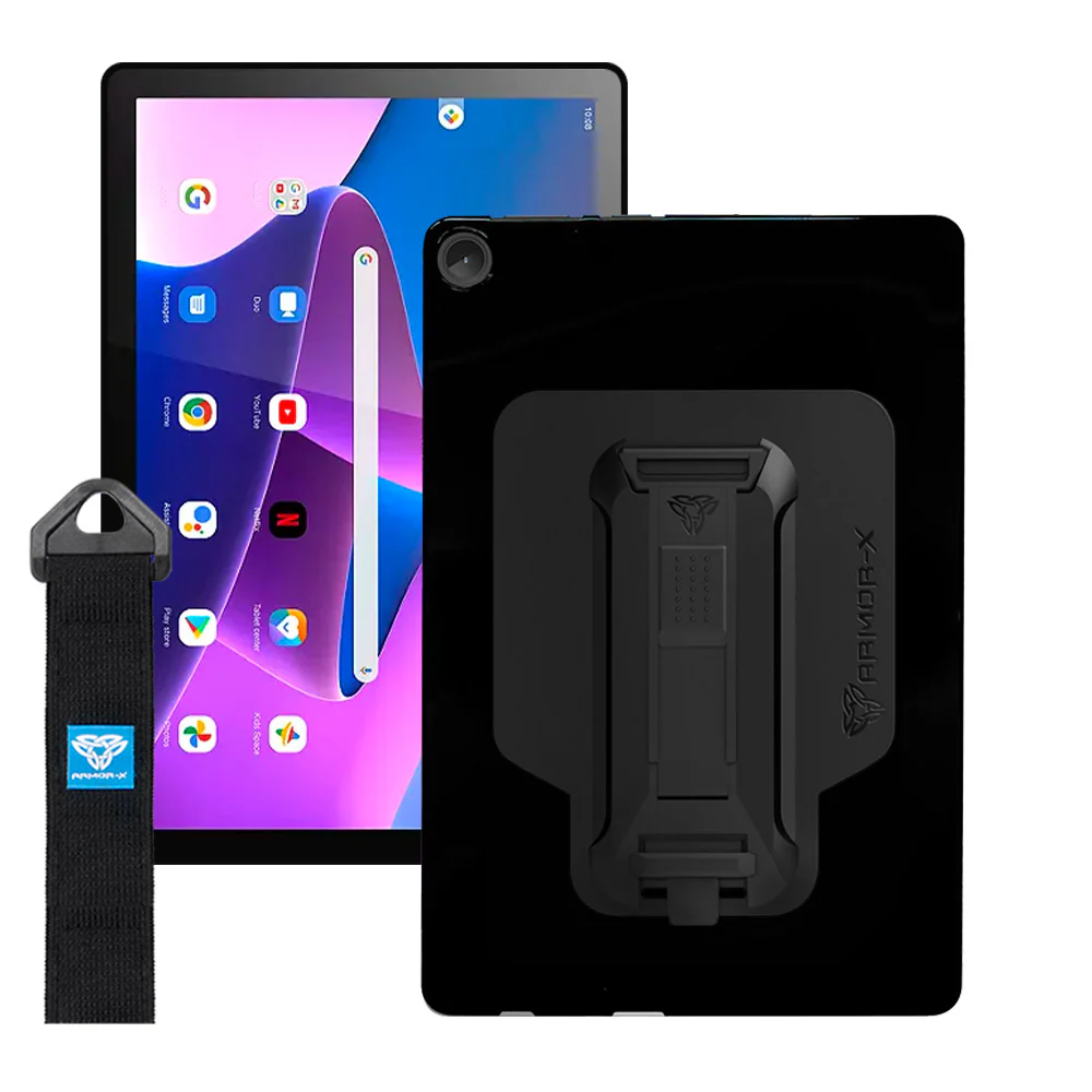 PXS-LN-M10-V3 | Lenovo Tab M10 ( Gen3 ) TB328 | Shockproof Case w/ Kickstand & hand strap & X-Mount