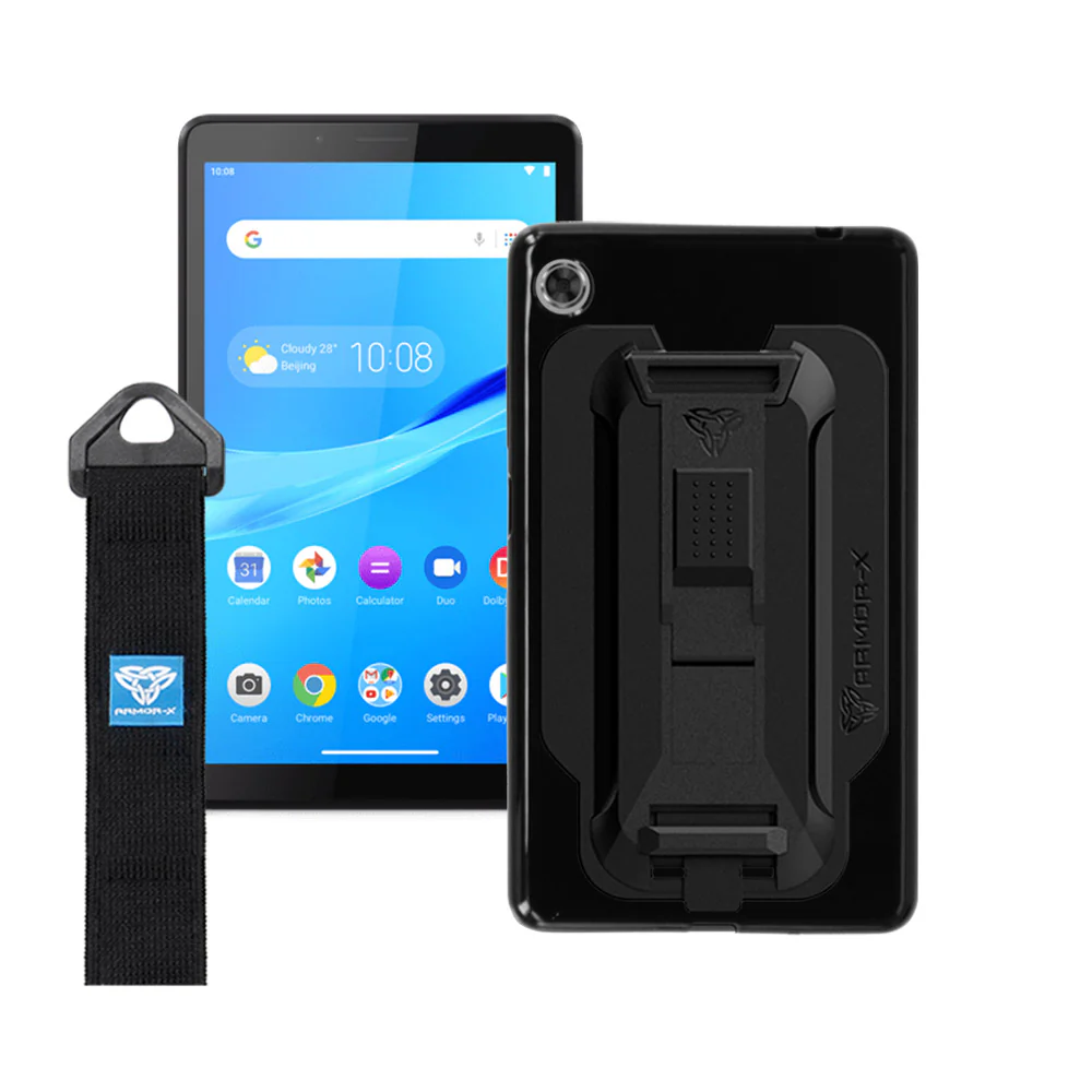 PXS-LN-M7-3RD | Lenovo Tab M7 (3rd Gen) TB-7306 | Shockproof Case w/ Kickstand & hand strap & X-Mount