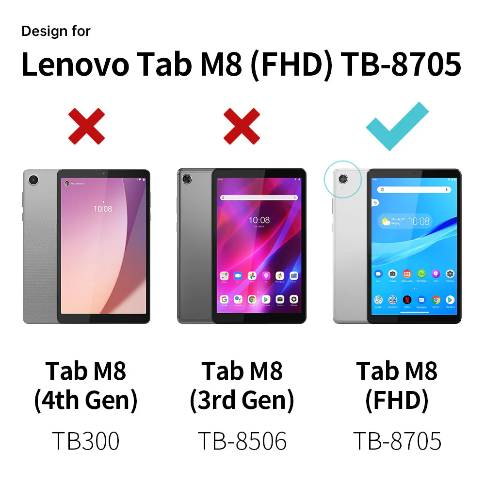 PXS-LN-M8FHD | Lenovo Tab M8 (FHD) TB-8705 | Shockproof Case w/ Kickstand & hand strap & X-Mount - Image 11