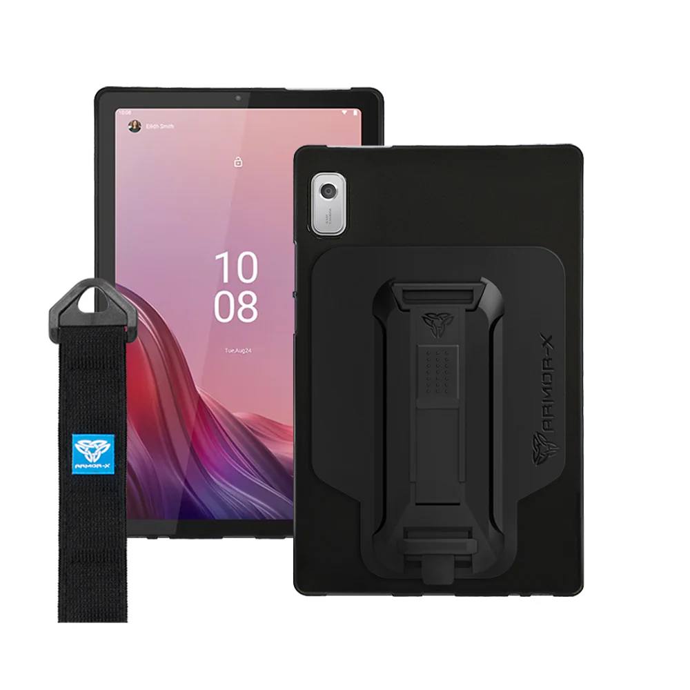 PXS-LN-M9 | Lenovo Tab M9 TB310 | Shockproof Case w/ Kickstand & hand strap & X-Mount