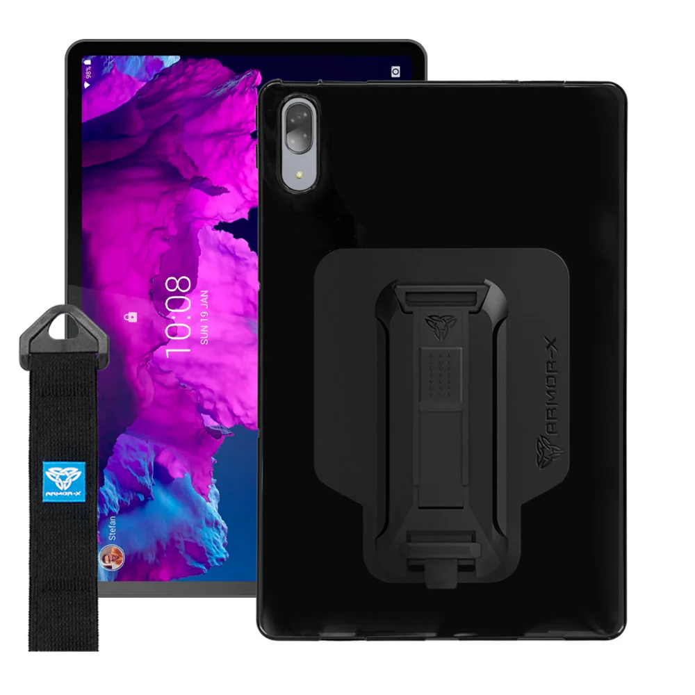 PXS-LN-P11PRO | Lenovo Tab P11 Pro TB-J706 | Shockproof Case w/ Kickstand & hand strap & X-Mount