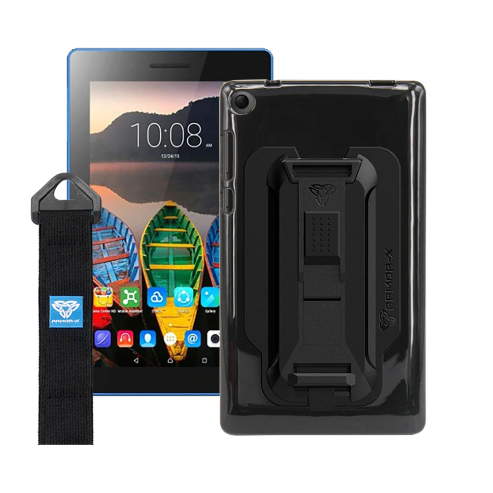 PXS-LN16 | Lenovo Tab3 7 Essential (TB3-710L) | Shockproof Case w/ Kickstand & hand strap & X-Mount