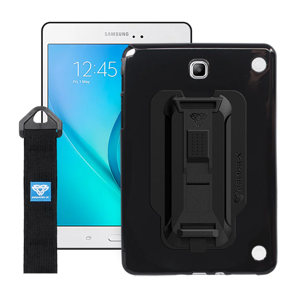PXS-SS25 | Samsung Galaxy Tab A 8.0 T350 T355 / P350 P355 (S-pen version) | Shockproof Case w/ Kickstand & hand strap & X-Mount
