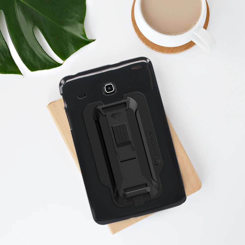 PXS-SS29 | Samsung Galaxy Tab E 8.0 T377 T375 | Shockproof Case w/ Kickstand & hand strap & X-Mount - Image 10