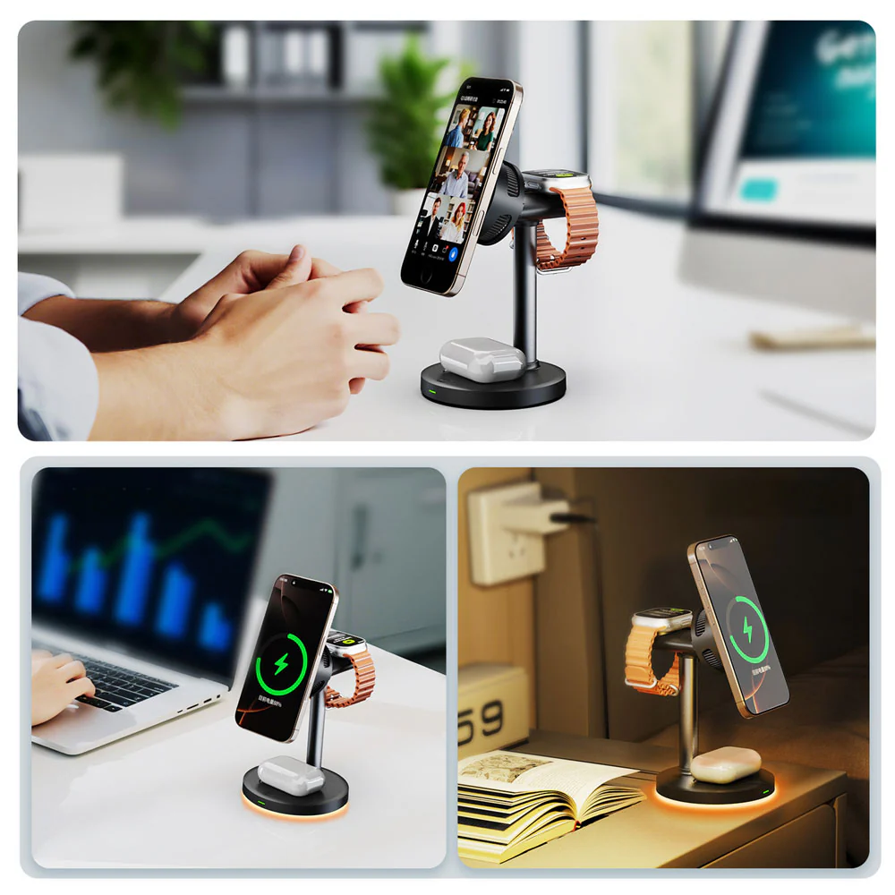 QI2-01 | Qi2.2 25W 3-in-1 Wireless Charger Compatible with iPhone, Apple Watch, AirPods - Image 7