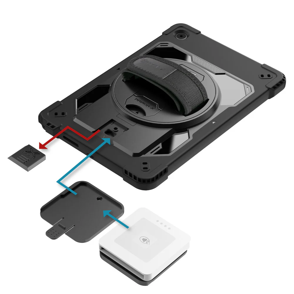 RAN-LN-K9 | Lenovo Tab One TB305 | Rainproof military grade rugged case with X-DOCK modular eco-system - Image 9