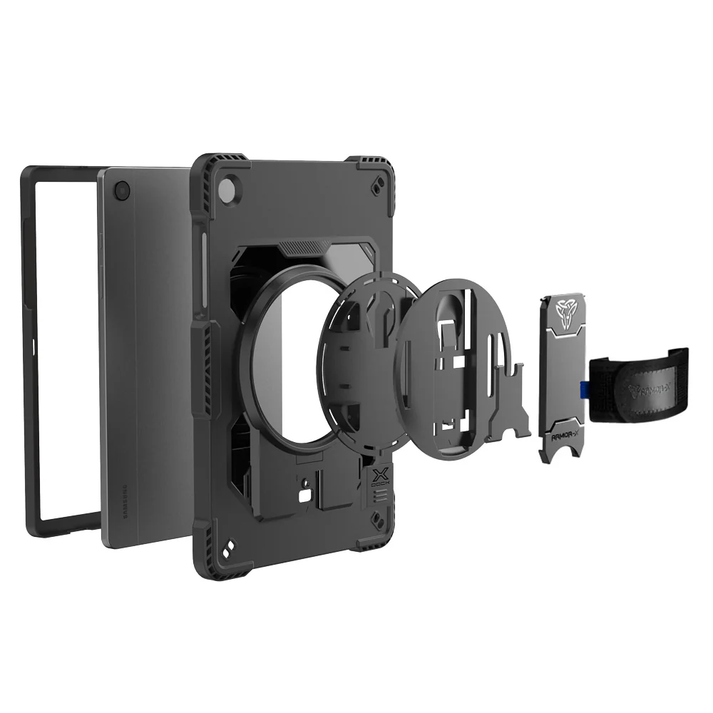 RAN-SS-X230 | Samsung Galaxy Tab A11+ A11 Plus ( 11" ) SM-X230 X235 X236 X238 / A9+ A9 Plus ( 11" ) | Rainproof military grade rugged case with X-DOCK modular eco-system - Image 16