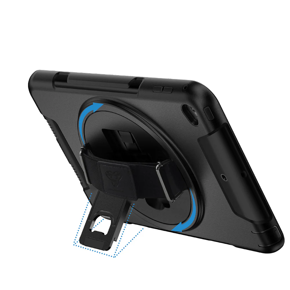 RIN-iPad-M54 | iPad mini 5 / mini 4 | Rainproof military grade rugged case with hand strap and kick-stand - Image 8