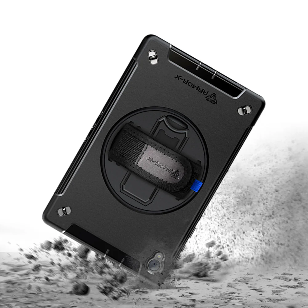RIN-LN-K10 | Lenovo Tab K10 ( TB-X6C6F/X/L TB-X6C6NBF/X/L ) | Rainproof military grade rugged case with hand strap and kick-stand - Image 8