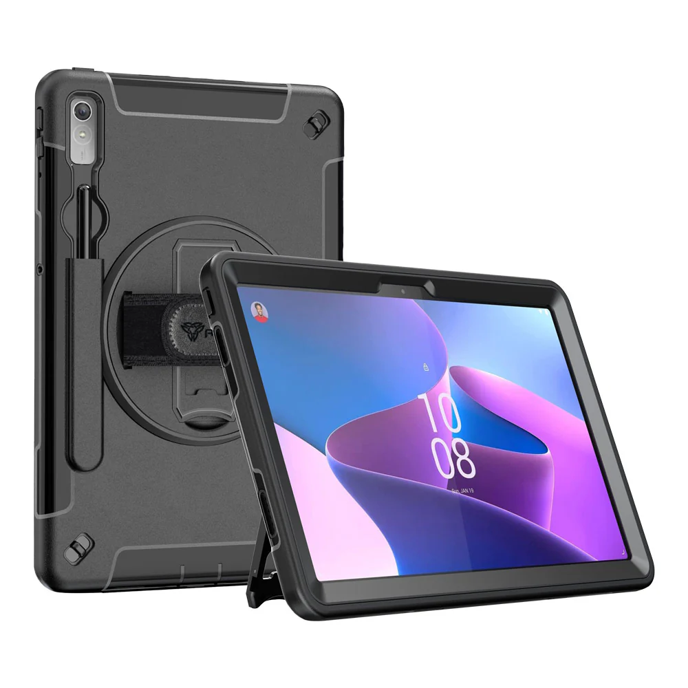 RIN-LN-P11PR2 | Lenovo Tab P11 Pro Gen 2 TB132FU | Rainproof military grade rugged case with hand strap and kick-stand - Image 10