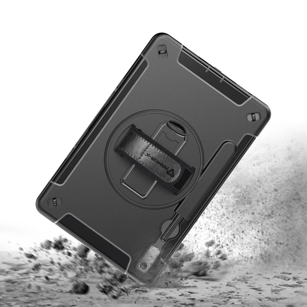 RIN-LN-P11PR2 | Lenovo Tab P11 Pro Gen 2 TB132FU | Rainproof military grade rugged case with hand strap and kick-stand - Image 9