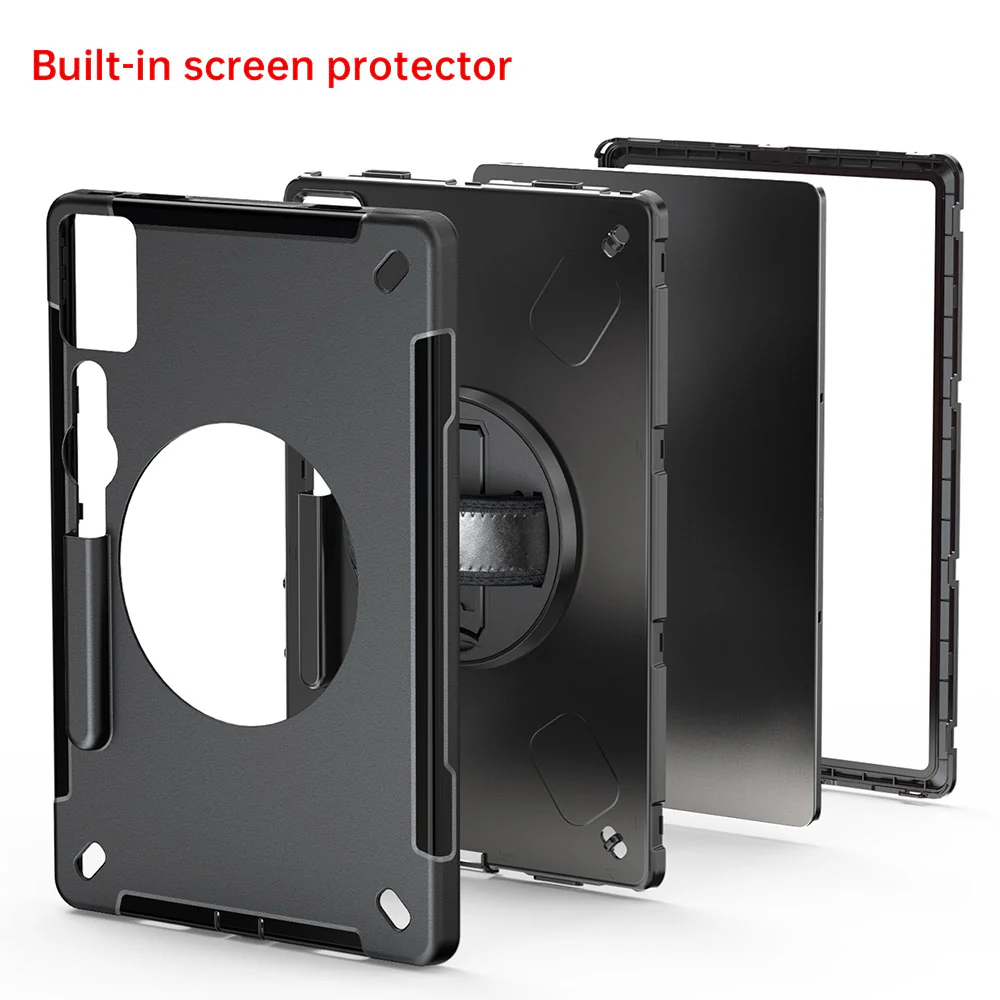 RIN-LN-P12 | Lenovo Tab P12 TB370 | Rainproof military grade rugged case with hand strap and kick-stand - Image 11