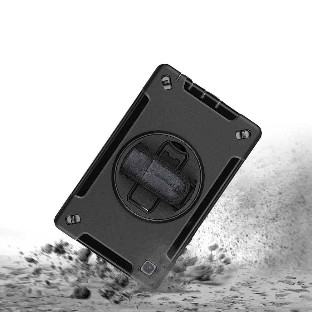 RIN-SS-T225 | Samsung Galaxy Tab A7 Lite SM-T225 / SM-T220 / SM-T225N / SM-T227U | Rainproof military grade rugged case with hand strap and kick-stand - Image 12