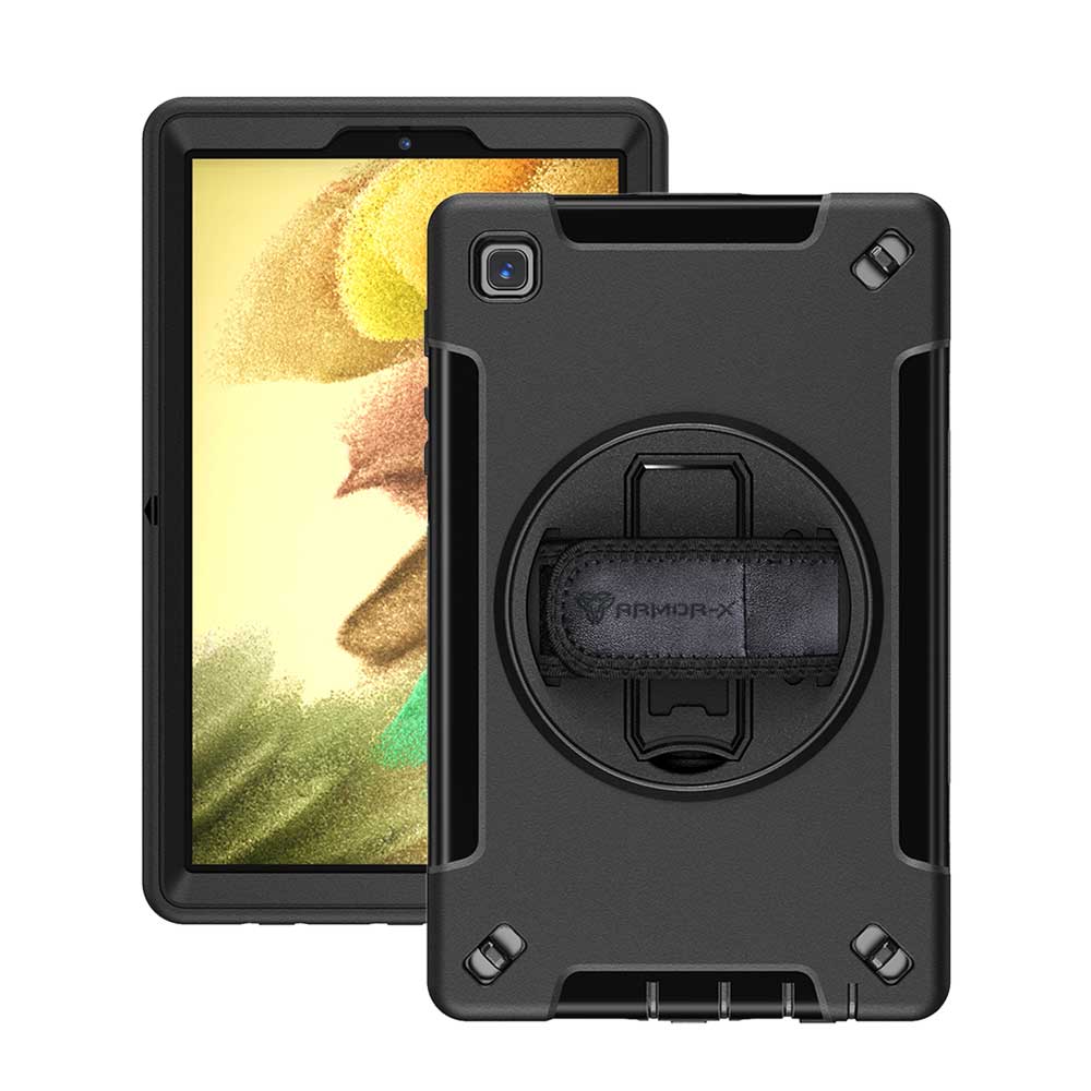 RIN-SS-T225 | Samsung Galaxy Tab A7 Lite SM-T225 / SM-T220 / SM-T225N / SM-T227U | Rainproof military grade rugged case with hand strap and kick-stand - Image 9
