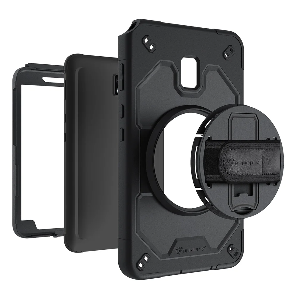 RIN-SS-T570 | Samsung Galaxy Tab Active 3 T570 T575 T577 | Rainproof military grade rugged case with hand strap and kick-stand - Image 8
