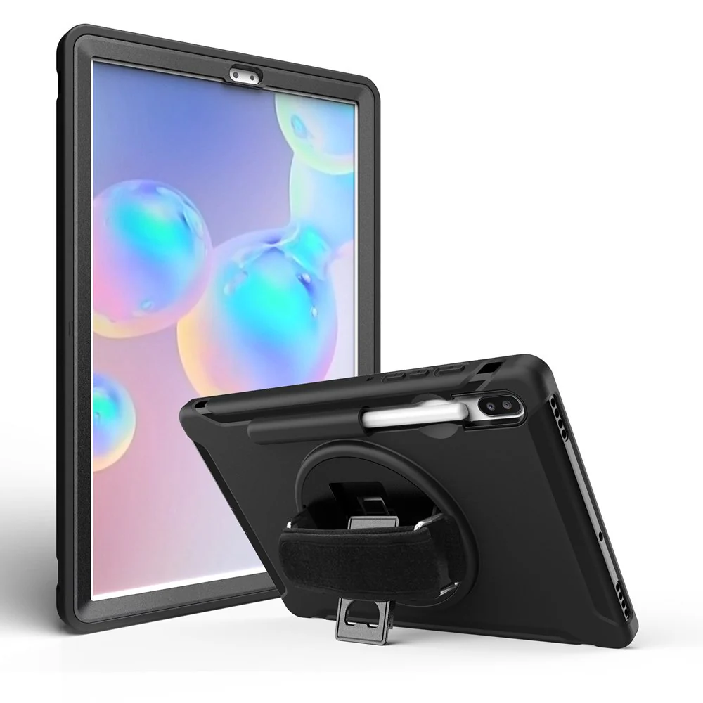 RIN-SS-T860 | Samsung Galaxy Tab S6 T860 T865 | Rainproof military grade rugged case with hand strap and kick-stand
