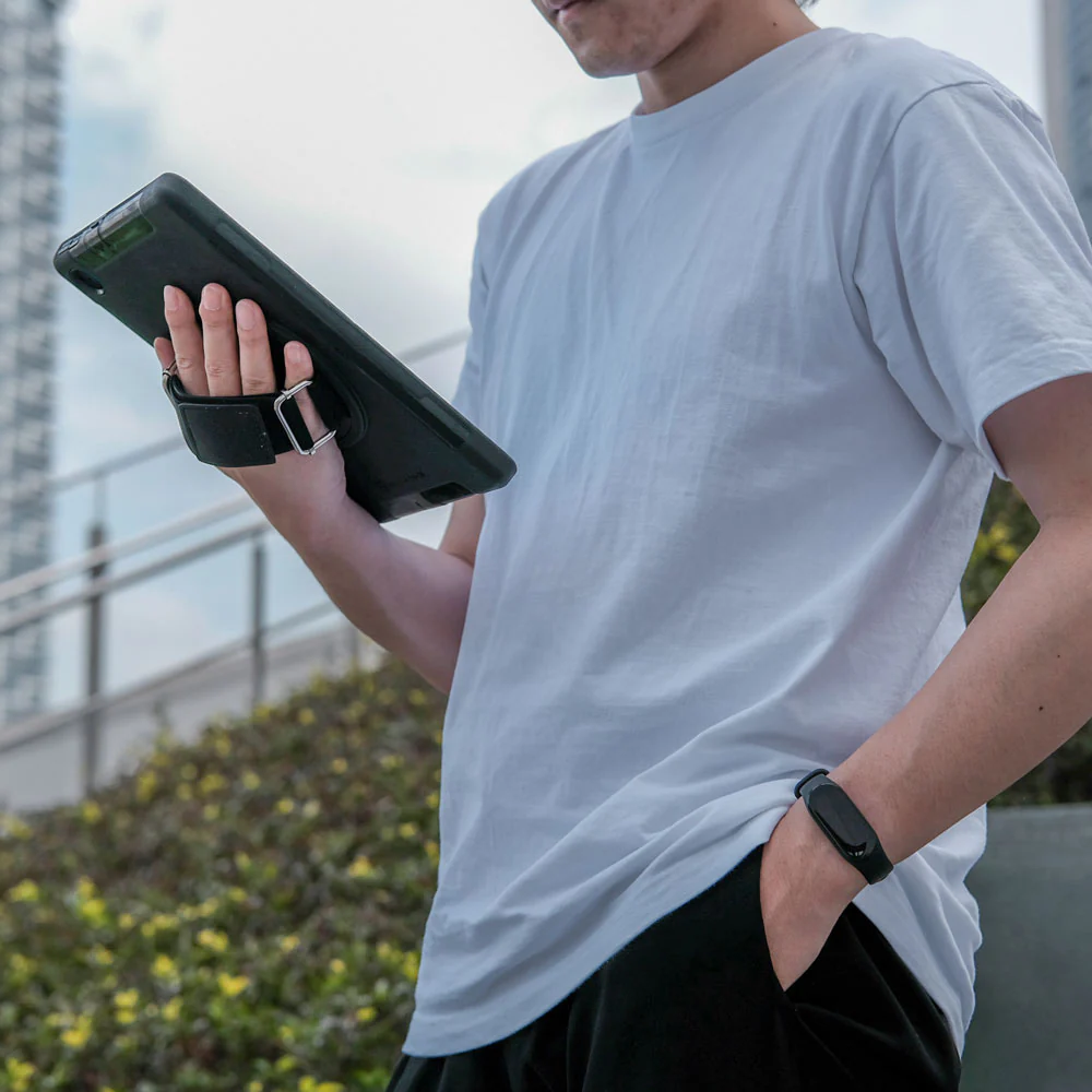 RIN-SS-T860 | Samsung Galaxy Tab S6 T860 T865 | Rainproof military grade rugged case with hand strap and kick-stand - Image 3