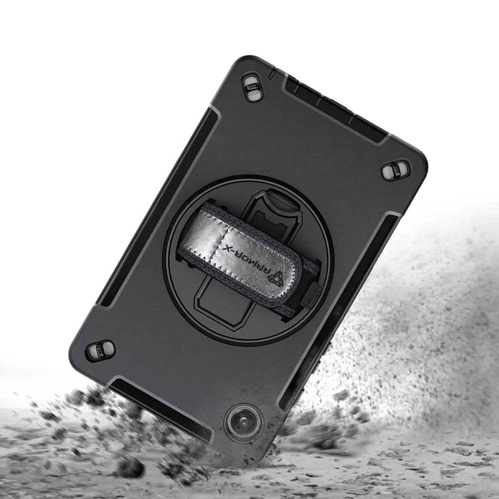 RIN-SS-X110 | Samsung Galaxy Tab A9 ( 8.7" ) SM-X110 / SM-X115 | Rainproof military grade rugged case with hand strap and kick-stand - Image 10