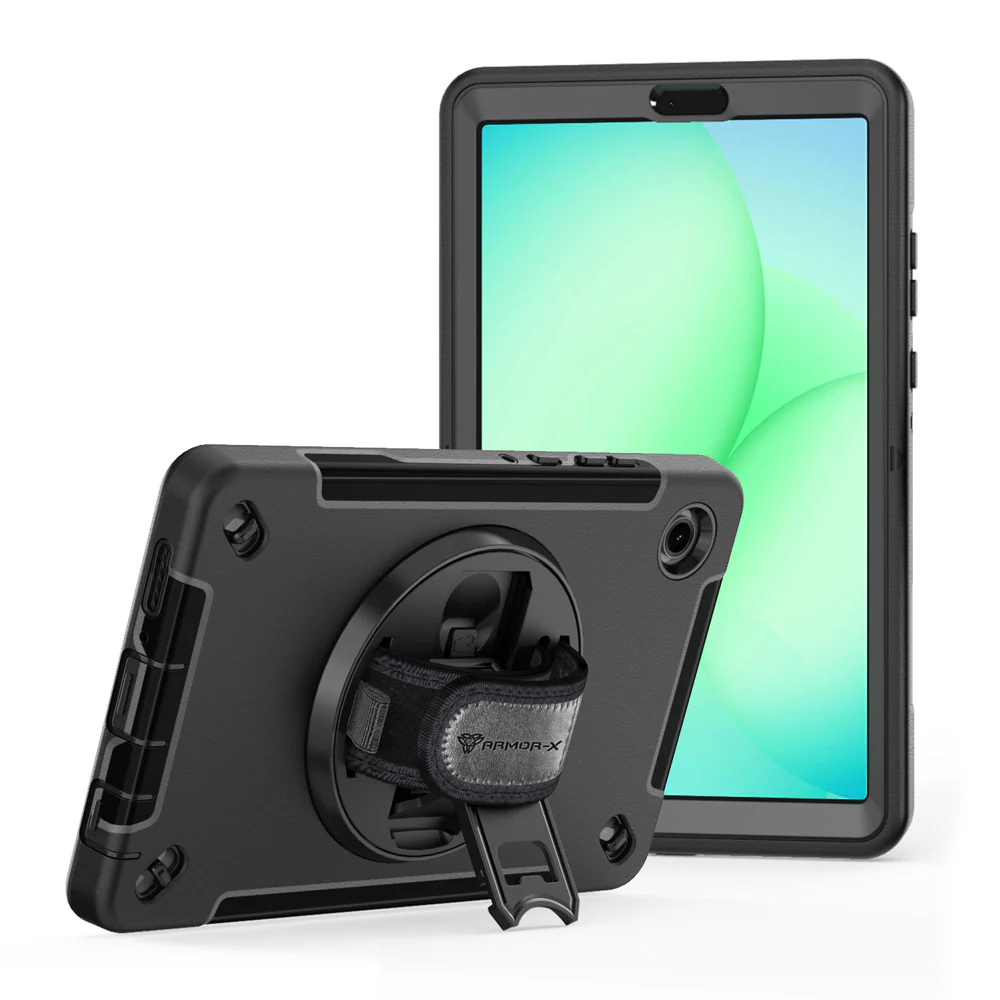 RIN-SS-X135 | Samsung Galaxy Tab A11 ( 8.7" ) SM-X133 / SM-X135 | Rainproof military grade rugged case with hand strap and kick-stand - Image 11