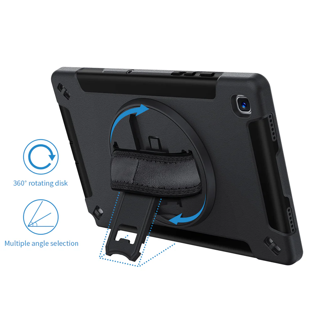 RIN-SS-X205 | Samsung Galaxy Tab A8 SM-X200 / X205 | Rainproof military grade rugged case with hand strap and kick-stand - Image 8