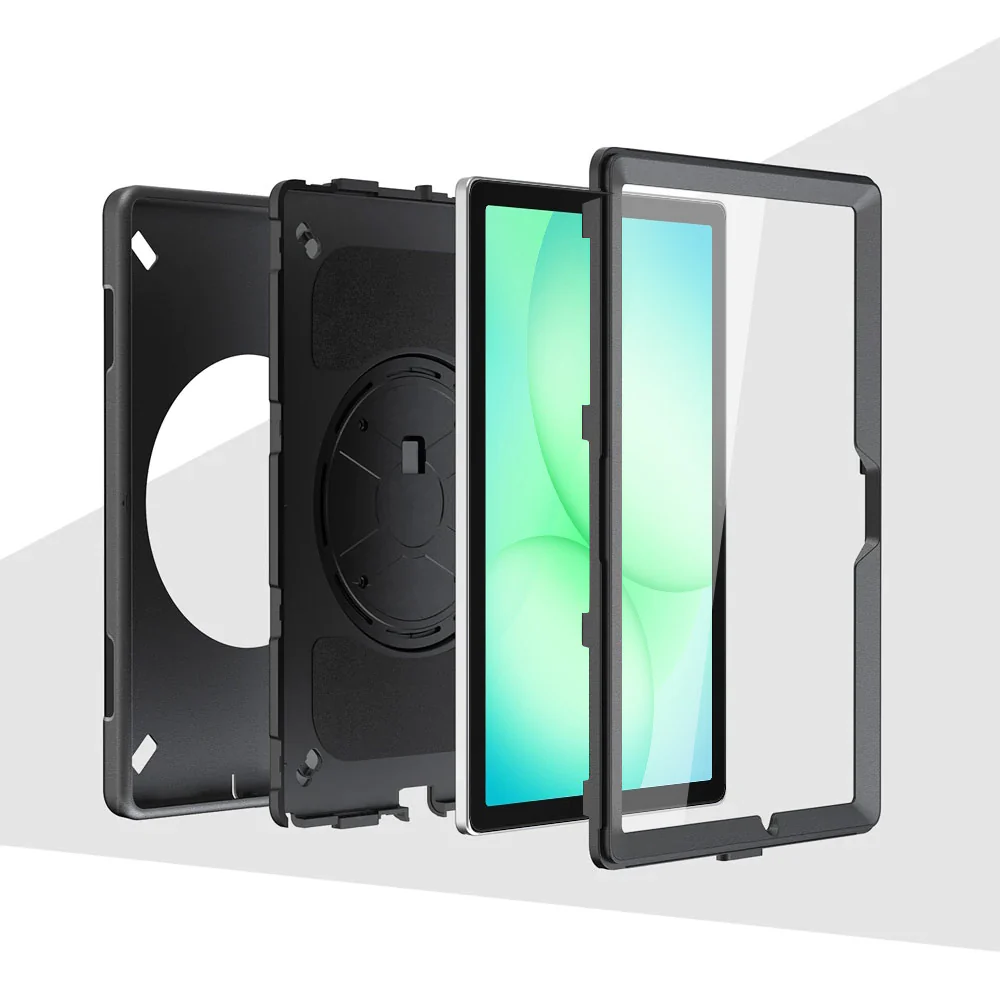 RIN-SS-X230 | Samsung Galaxy Tab A11+ A11 Plus ( 11" ) SM-X230 / SM-X235 / SM-X236 / SM-X238 | Rainproof military grade rugged case with hand strap and kick-stand - Image 9