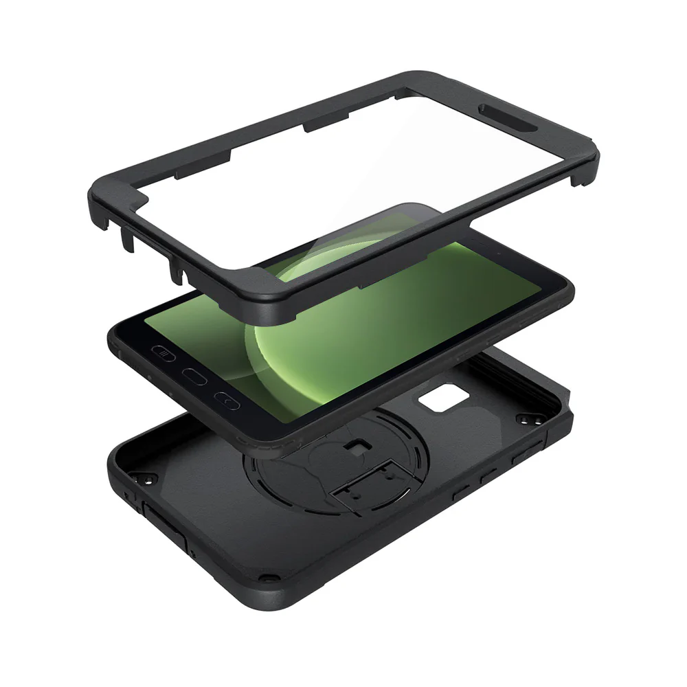 RIN-SS-X306 | Samsung Galaxy Tab Active5 (8-inch) SM-X300 SM-X306B SM-X308U / Active3 | Rainproof military grade rugged case with hand strap and kick-stand - Image 9