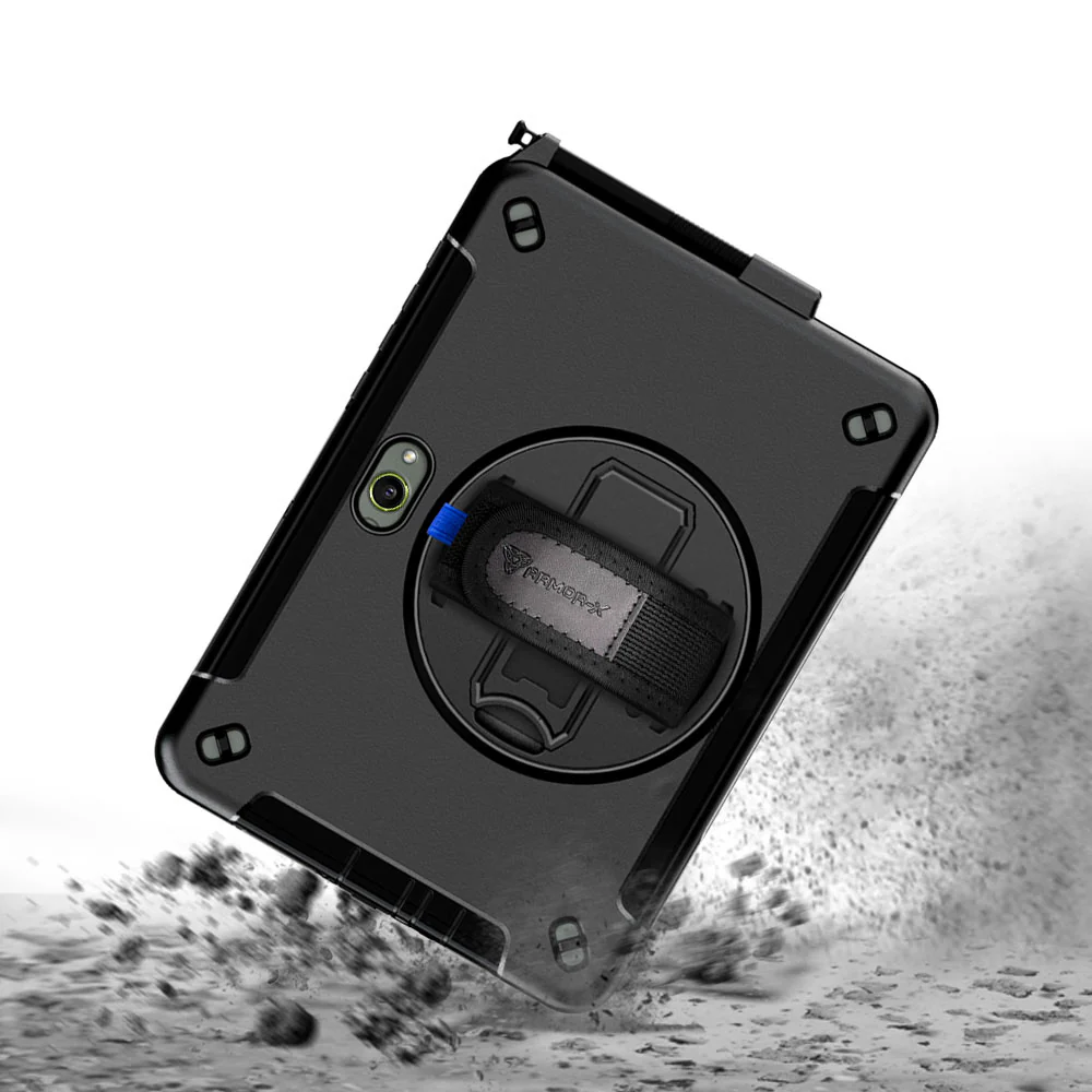 RIN-SS-X350 | Samsung Galaxy Tab Active5 Pro (10.1-inch) SM-X350 SM-X356 SM-X358 / Active4 Pro / Active Pro | Rainproof military grade rugged case with hand strap and kick-stand - Image 9