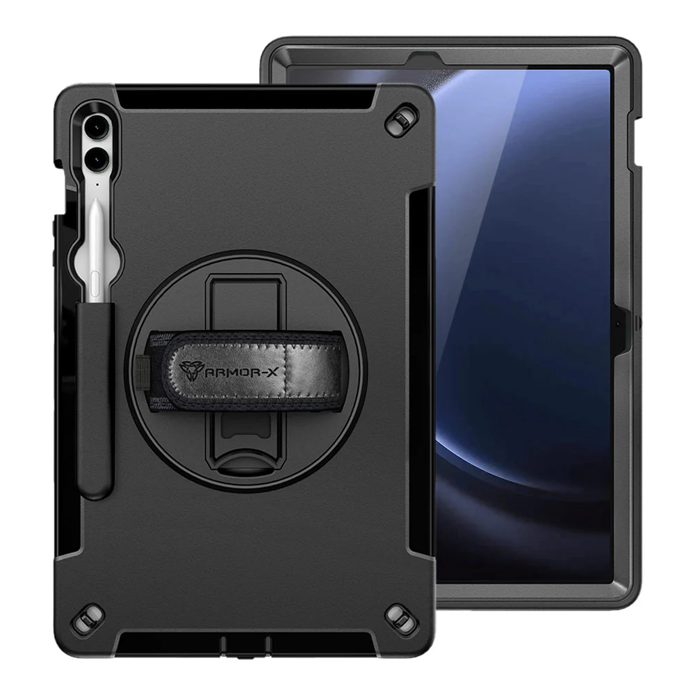 RIN-SS-X610 | Samsung Galaxy Tab S9 FE+ S9 FE Plus SM-X610 X616 X618 | Rainproof military grade rugged case with hand strap and kick-stand - Image 10