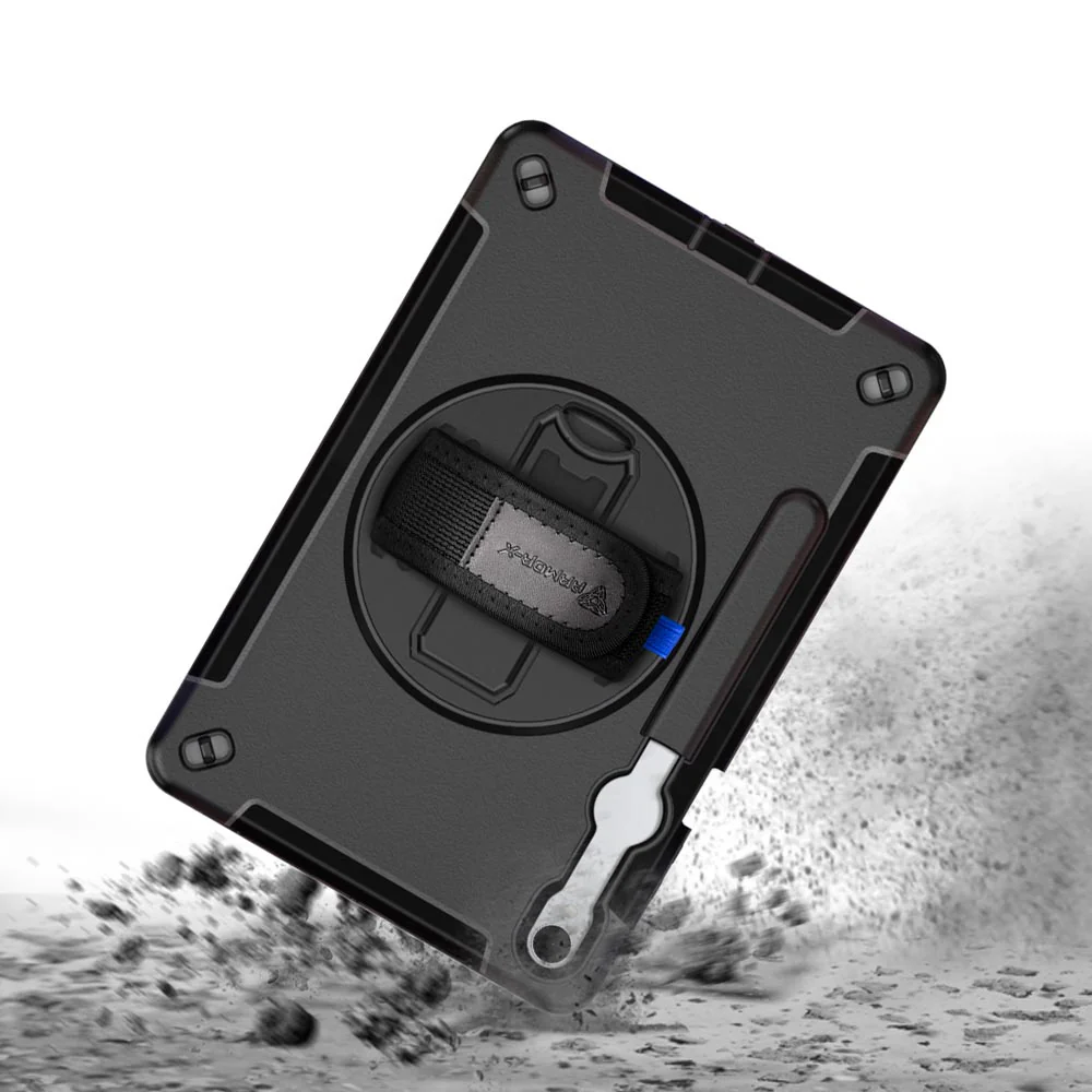 RIN-SS-X730 | Samsung Galaxy Tab S11 SM-X730 / X736 / X738 | Rainproof military grade rugged case with hand strap and kick-stand - Image 8