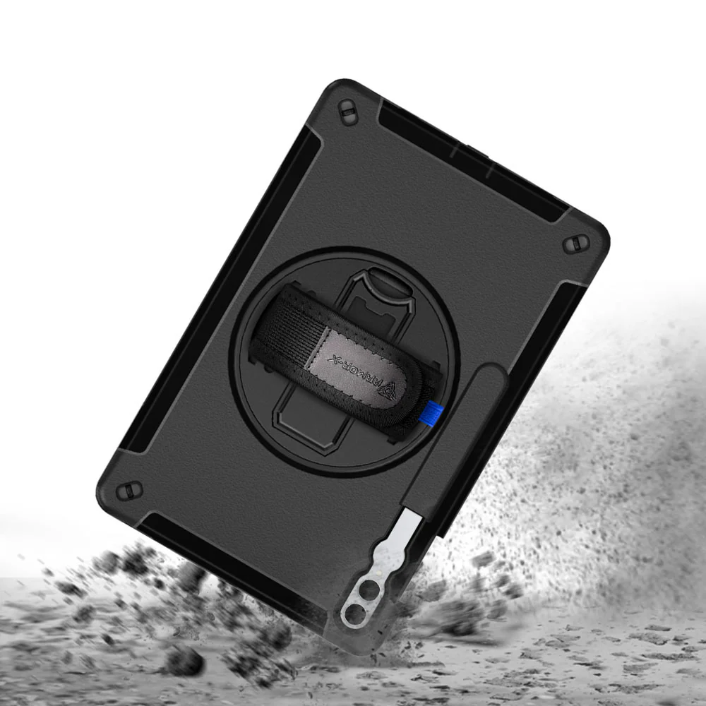 RIN-SS-X930 | Samsung Galaxy Tab S11 Ultra SM-X930 / X936 | Rainproof military grade rugged case with hand strap and kick-stand - Image 9