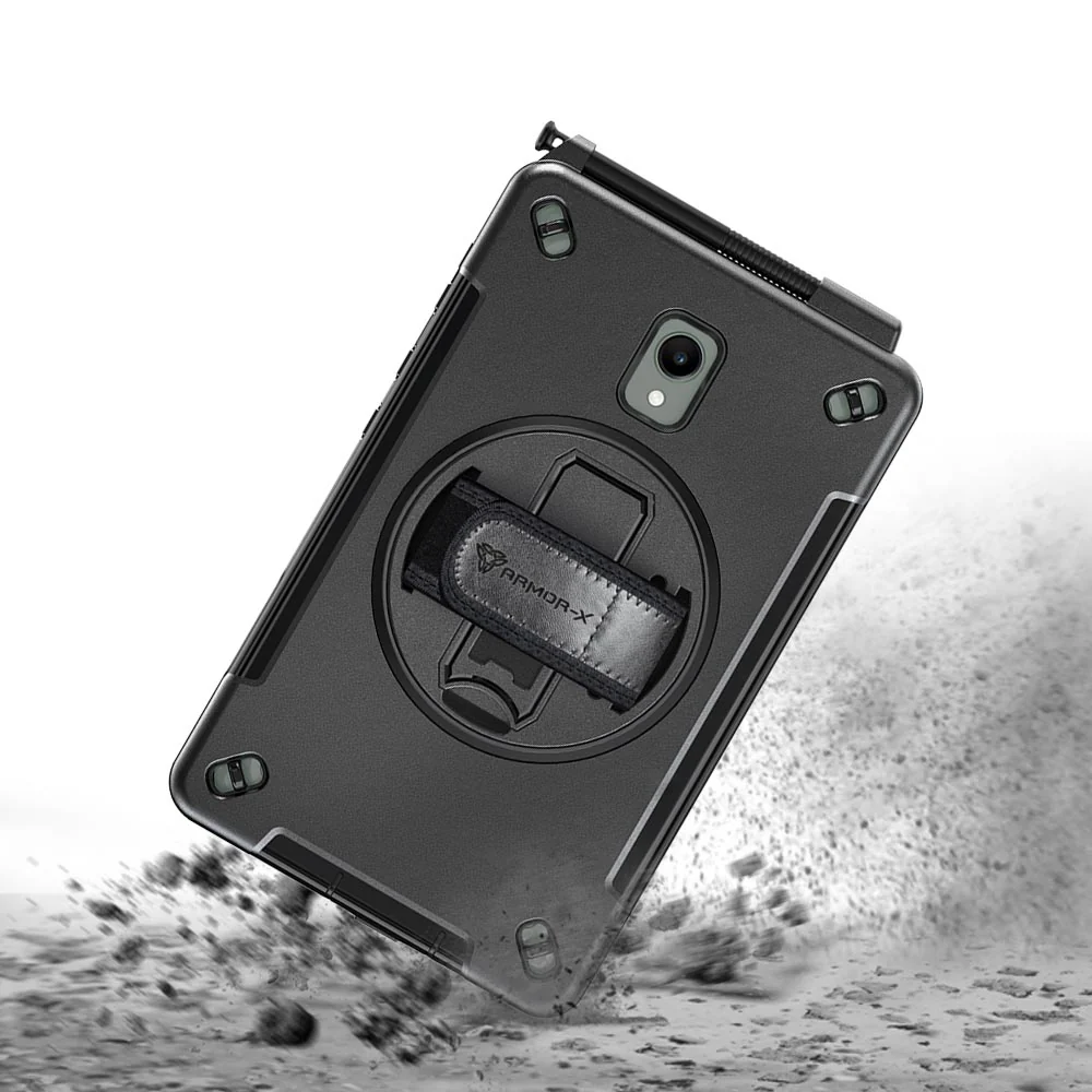 RIN2-SS-X306 | Samsung Galaxy Tab Active5 (8-inch) SM-X300 SM-X306B SM-X308U / Active3 | Rainproof military grade rugged case with hand strap and kick-stand - Image 11