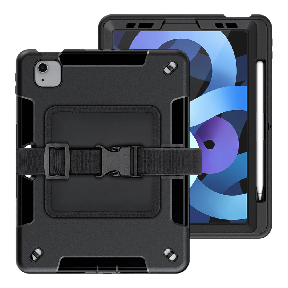 RKB-iPad-A4 | iPad Air 4 2020 / iPad Air 5 2022 | Rainproof Rugged Case | Pilot Kneeboard & Clipboard with leg strap