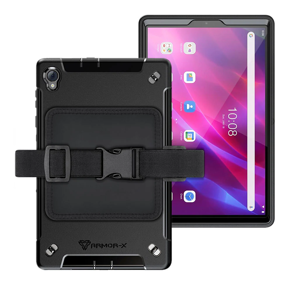 RKB-LN-K10 | Lenovo Tab K10 ( TB-X6C6F/X/L TB-X6C6NBF/X/L ) | Rainproof Rugged Case | Pilot Kneeboard & Clipboard with leg strap