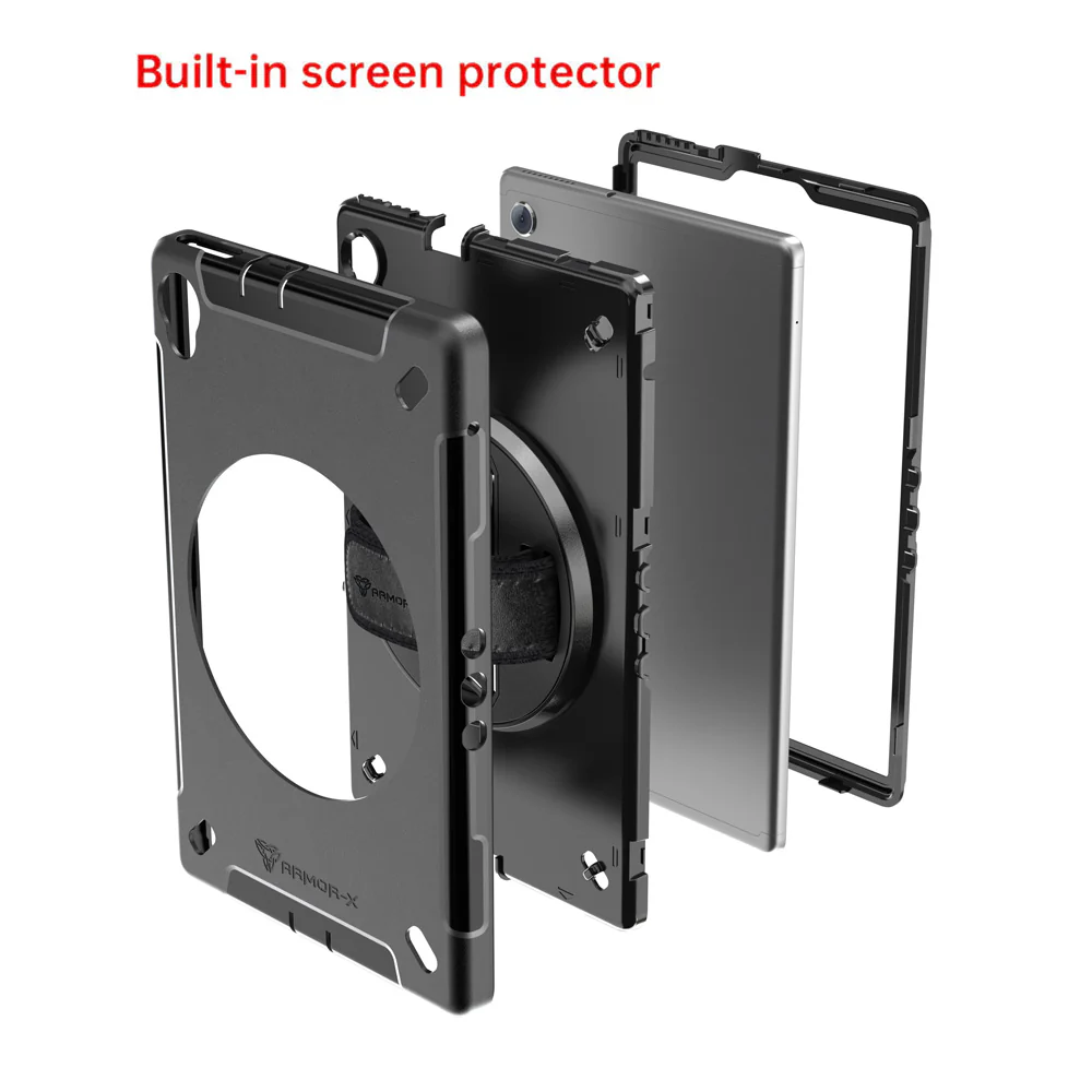 RKB-LN-K10 | Lenovo Tab M10 Plus TB-X606 | Rainproof Rugged Case | Pilot Kneeboard & Clipboard with leg strap - Image 9