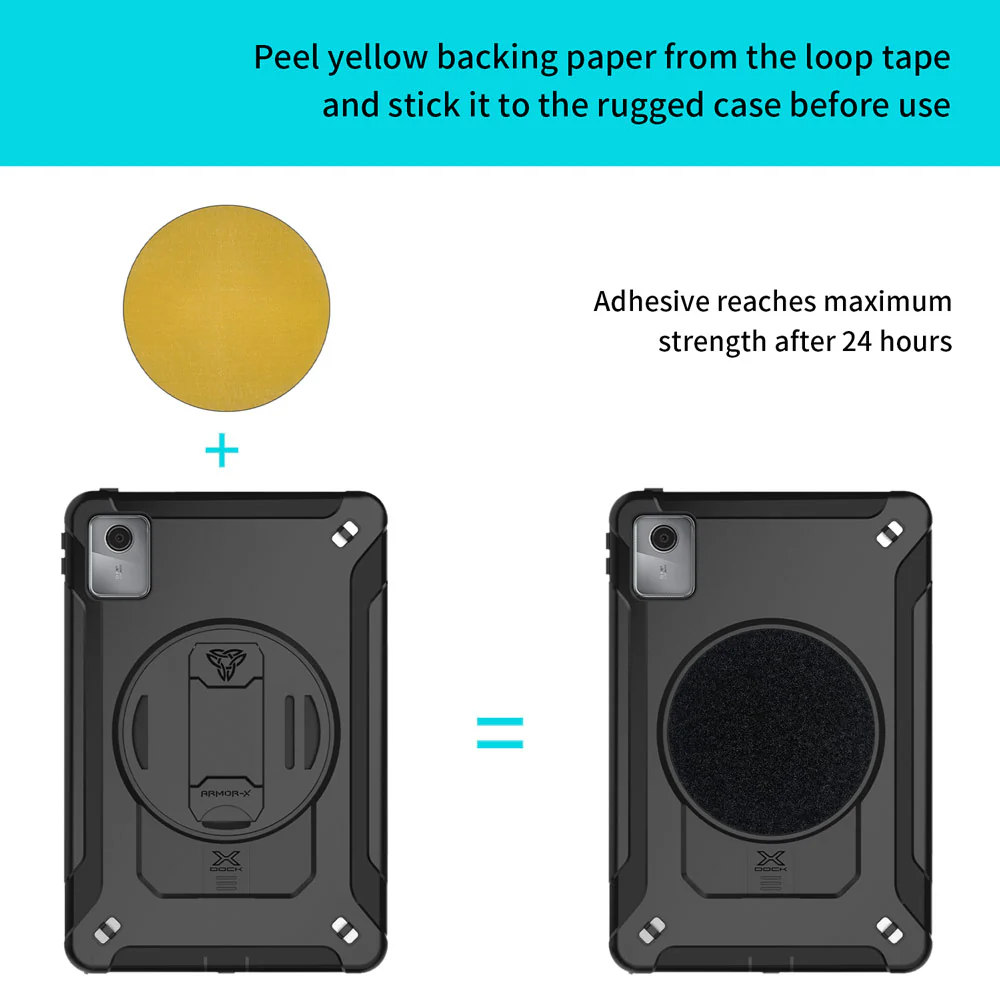 RKB-LN-M11 | Lenovo Tab M11 / K11 TB330 | Rainproof Rugged Case | Pilot Kneeboard & Clipboard with leg strap - Image 3