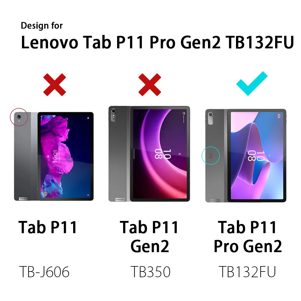 TKV-LN-P11PR2 | Lenovo Tab P11 Pro Gen 2 TB132FU | Premium Keyboard Case with Multi-touch Trackpad - Image 3