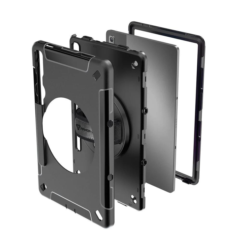 RIN-LN-P11PR2 | Lenovo Tab P11 Pro Gen 2 TB132FU | Rainproof military grade rugged case with hand strap and kick-stand - Image 11